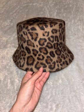 NWT Leopard Print Bucket Hat